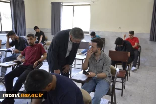 بازدید رئیس دانشگاه ملی مهارت از حوزه برگزاری امتحانات پایان ترم دانشکده شهید منتظری 3